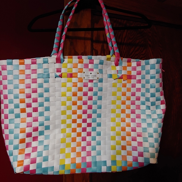kate spade basket weave tote